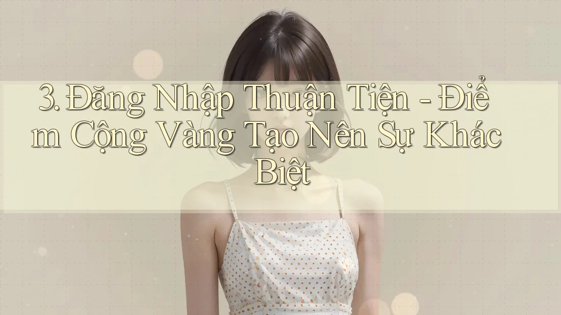 3. Đăng Nhập Thuận Tiện - Điểm Cộng Vàng Tạo Nên Sự Khác Biệt 3. Đăng Nhập Thuận Tiện - Điểm Cộng Vàng Tạo Nên Sự Khác Biệt