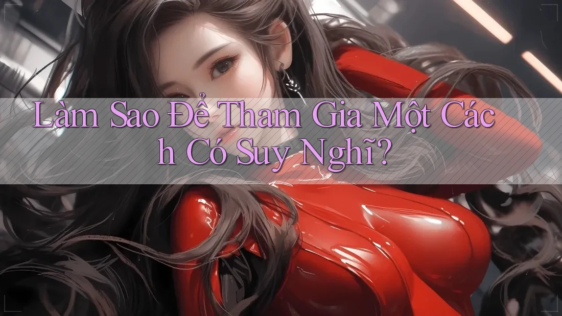 Làm Sao Để Tham Gia Một Cách Có Suy Nghĩ? Làm Sao Để Tham Gia Một Cách Có Suy Nghĩ?